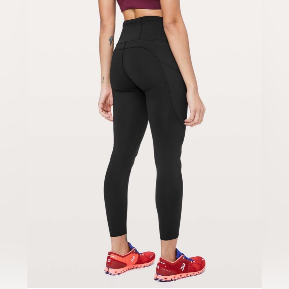 Lululemon Fast & Free 7/8 Tight II *Non-Reflective Nulux 25" Black size 10